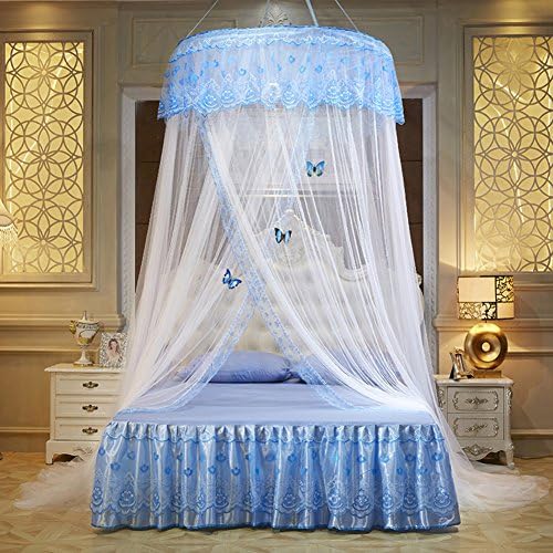 Extra large size round hoop bed canopy netting mosquito net fit crib,Twin,Full,Queen,King-White 100x200cm(39x79inch)
