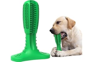 HETOO Dog Chew Toys, Dog Toothbrush Toys for Puppy Dental Care Teeth Cleaning, Natural Rubber Teeth Grinding Rod Gifts for Dogs