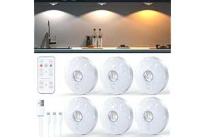 TRUMPETS Ricaricabile Luci Led Armadio con Telecomando, Luci Led Senza Filo, Funzione Temporizzazione, Luce Vetrina Senza Fili per Mobili da Cucina e Armadio per Armadio Vetrina