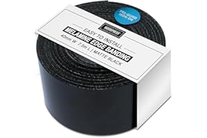 WoodPress® Cinta de melamina negra mate de 40 mm, cinta de chapa prepegada, rollo de 7,5 m, planchar para una fácil aplicación de bricolaje, cubrirá el borde de un panel de MDF estándar