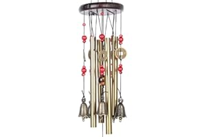 DWE Wind Chimes for Garden Decorations, Chinese Lucky Metal Bell Wind Chimes Garden Ornaments Outdoor Clearance