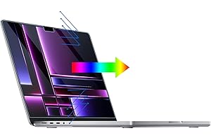 MASIBLOOM Protector de pantalla HD antiluz azul para MacBook Pro de 16 pulgadas lanzado en 2023 con chip M2 Max/Pro y Touch ID 5H PET antiarañazos y reducción de luz azul (protector de pantalla antiluz azul)