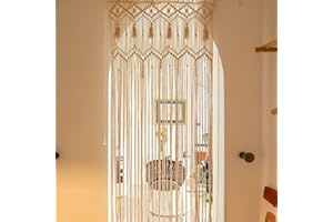 Mocrop 72×190cm Tende Macrame, Decorazione Della Parete Camera da Letto Boho Chic Della Parete, Boho Tenda Porta per Porta e Finestra Decorazione Matrimoniale Moderna Soggiorno Decorazione