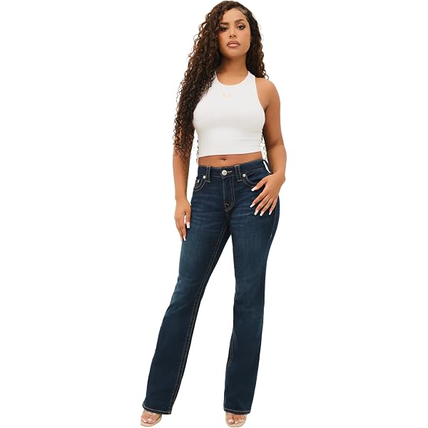 True Religion Women's Becca Mr Boot Cut Flap Big T Flap, Body