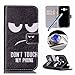 Etsue Wallet Case for Samsung Galaxy J2,Leather Case for Samsung Galaxy J2,Funny Black Eye Quote Design Magetic Leather Flip Case with Card Holder for Samsung Galaxy J2 with Blue Stylus Pen and Bling Glitter Diamond Dust Plug Colors Random-Black Eye Quote