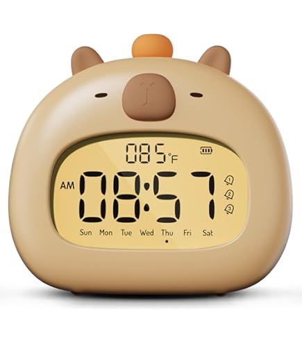 Lopoleis® Slaaptrainer en Wekker voor Kinderen, Nachtlampje met Digitaal Display, Night Light Dimbaar met App en Alarm Clock