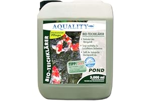 AQUALITY AQUARISTIK & GARTENTEICH AQUALITY Gartenteich Bio-TeichKlärer 3in1 (Teichklar - Nachhaltig kristallklares Wasser, entfernt deutlich Trübungen im Teich), Inhalt:5 Liter