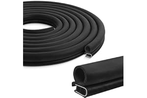 LEFUNOM Junta de goma universal para puerta de coche, 3 m, para protección de bordes, color negro, para coches, barcos, caravanas y caravanas (junta lateral)