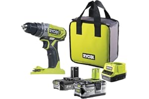 Trapano a percussione RYOBI 18V OnePlus - 2 batterie da 4,0Ah e 2,0Ah - 1 caricatore - R18PD2-242S