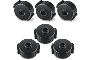 BOXOB 6 pz Sgancio Rapido Dadi per Piatti, 8 mm Dado Piatto Mate Plastica Nera Dado di Blocco del Piatto per Percussion Drum Kit Sostituzioni di Parti di Batteria Jazz