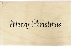 Art Stamps 10 x 50 mm Merry Christmas Inca Stamp, Black