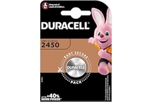Two (2) X Duracell CR2450 Lithium Coin Cell Battery 3v Blister Packed
