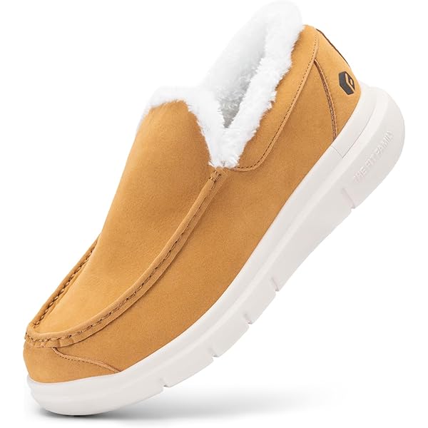 Slip-on Pantoffels FitVille Warme Pantoffels Voor Heren – Pluche Gevoerd, Slip-on, Ideaal Voor Binnen En Buiten In De Winter Brede Pantoffels Voor Heren