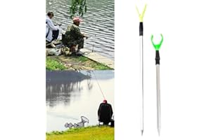 LINKLANK Support pour Canne à Pêche50 Cm-80cm Repose-Tringle De Baton De Pêche Outil De Pêche Télescopique Supports De Canne à La Main