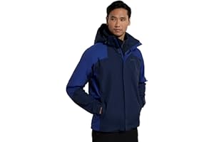 Mountain Warehouse Gust Mens Jacket - Waterproof Rain Coat, Mesh Lining Spring Summer Coat, Quick Drying, Breathable, Packaway Hood Overcoat - For Walking