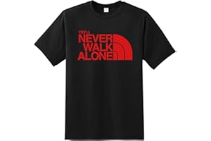 SNAPIT You’ll Never Walk Alone T-Shirt | Liverpool Fan Unisex Tee | Quality Printed Football Shirt for Men Women Kids | Regular Fit Short Sleeve 100% Cotton Top | Supporters Gift for Match Day & Birthdays