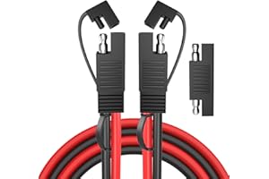 Cleqee SAE zu SAE Verlängerungskabel 10AWG 3,3ft/1m Quick Disconnect Kabelbaum SAE Stecker mit SAE zu SAE Polaritätsumkehr Adapter für Automotive, Solar Panel SAE Stecker, Motorrad, Autos, Traktor