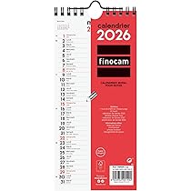 Calendrier Frigo Calendrier Mural 2026 Finocam - 12 Mois De Janvier à Décembre - Planificateur Mensuel Pratique Avec Espaces Notes Calendriers Muraux