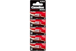 Camelion 12050544 - Kamera Spezial Batterien ohne Quecksilber AG13/4LR44 mit 6 Volt, 5 Stück, Kapazität 150 mAh, für verschiedenste Geräte- und Verbraucheranforderungen