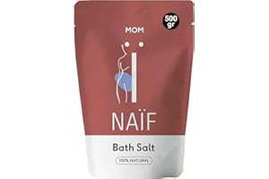Naïf - Sel de bain au magnésium - Soulage les douleurs et les crampes - Détente musculaire - Sel de magnésium pour le bain - Sel de bain - 500 g