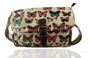 RS.FASHIONS Satchel Oilcloth Butterfly Single pocket Small/mini cross body messenger Bags