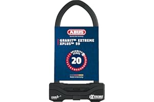 ABUS Antivol à arceau Granit Extreme 59 - antivol pour moto et vélo avec cylindre XPlus - niveau de sécurité le plus élevé 20 - hauteur de l'anse 260 mm