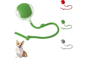 QINGXINGFA Electric Dog Ball - Interactive Rolling Dog Ball, 360° Automatic Self Moving Pet Toy for All Kinds of Surfaces (Green)