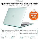 McStorey MacBook Pro 13 Kılıf A1706 A1708 A1989 A2159 A2251 A2289 A2338 M1 M2 Uyumlu Kristal Parlak Sert Hard Case İnce Hafif