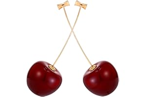 AMOR SPES Cute Earring 18K Gold Plating Cherry Stud Earrings for Women Girl Girlfriend Wife Family Best Friends Gifts Earring For Summer Beach