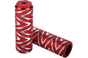 HOUSON Lot de 2 goupilles de vélo en alliage d'aluminium - Pignons de pied de vélo - Repose-pieds pour VTT - 100 x 28 mm - Rouge