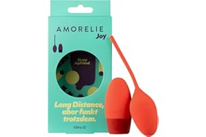 AMORELIE Joy – Vibro-Ei Whirl | mit Fernbedienung | aus Silikon & ABS | Rot