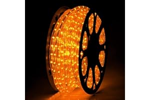 ‎CECAYLIE Cecaylie 20m LED Lichtschlauch, 480 LEDs Lichterschlauch, Lichterkette Wasserdicht, für Outdoor Balkon, Terrasse, Hochzeit, Party, Gelb Lichtschläuche