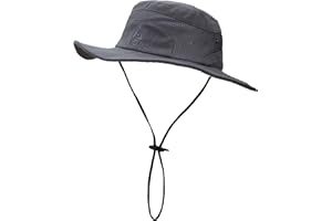 JAOAJ Sombrero para El Sol para Hombre, Sombrero deVerano con Protección UV, Sombrero Safari de Malla Transpirable Ajustable Plegable