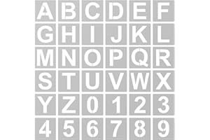 RJAYAA Alphabet Stencils Letters 3 Inch, 36pcs Letter and Numbers Templates Calligraphy Stencil Reusable Alphabet Template for Walls Art Craft Spray Paint