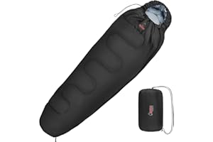 ‎ALPIDEX ALPIDEX Sleeping Bag Mummy Sleeping Bag 4 Seasons 225 x 80 cm -17°C 400 GSM Small Pack Size Ultralight Travel Camping Trekking Outdoor Sleeping Bag Warm