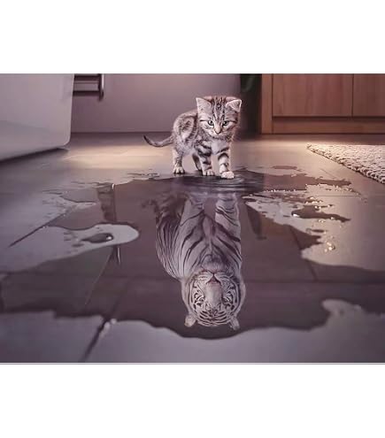 Puzzle Adulte 1000 Pièces Chat - En Bois Naturel - Impression HD - Dos Avec Lettres Pour Aide - Taille Finie 75x50 Cm - Cadeau Décoration Maison