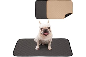 BePetMia Tapis lavables et Super absorbants, Serviettes hygiéniques réutilisables pour Cages, Lits, véhicules, Solutions pour Chiots et Chiens souffrant d'incontinence (M: 67x50cm, Gris)