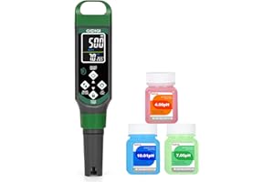 GIDIGI pH Messgerät für Hydrokulturen, pH Messgerät für Pool, TDS EC Messgerät mit Farbdisplay, pH Wert Wassertester Multiparameter für Aquarium, TDS Trinkwasser Tester, hohe Genauigkeit 0,01