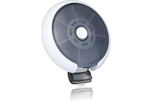 Kafeiya Pilulier Semainier Français 7 Jours Rond et Portable Sans BPA pour Voyage Médicaments Vitamines et Comprimés (Noir)