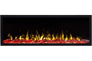 AFLAMO PRIDE S- Caminetto elettrico da parete, senza funzione di riscaldamento, profondo solo 12,8 cm. (127x42x12,8)