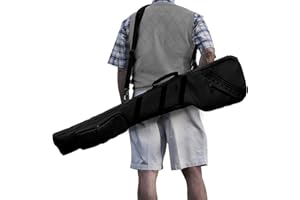 BIG TEETH Bolsa de Golf para Palos de Golf, Plegable, con Cremallera, Gruesa y Resistente, Ligera, Impermeable, Multicolor