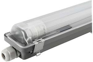 Ledvion - Luminaria LED de 120CM, 18W, 6500K, 3330 lúmenes, IP65, Incluye tubo LED de 185 L/Pw, Acero Inoxidable, + 75.000 horas, a prueba de polvo y explosiones