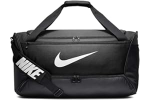 Nike Brasilia Duffel Bag - Black/Black/White, One Size