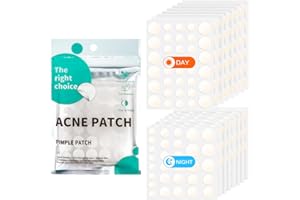 VEMFAY Pimple Patches 528 pièces, Hydrocolloïde Acné Patch, Invisible Naturel Patch Bouton, Utilisation de Jour et de Nuit, 2 en 1, Avec Huile De Tea Tree Et Acide Salicylique 4 tailles (8/10/13/15 mm)