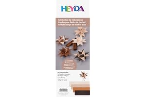 Heyda Faltstreifen-Set für Fröbelsterne 1,5 x 45 cm bronzefarben