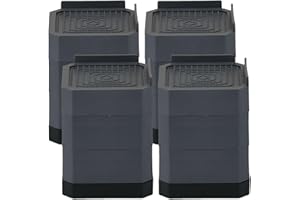 Kottwca Bed Risers 2, 3 or 4 Inch, Stackable Furniture Risers, L-Shaped Adjustable Chair Raisers for Couch, Cabinet, Sofa, Table, Desk - 4 Pack Desk Risers