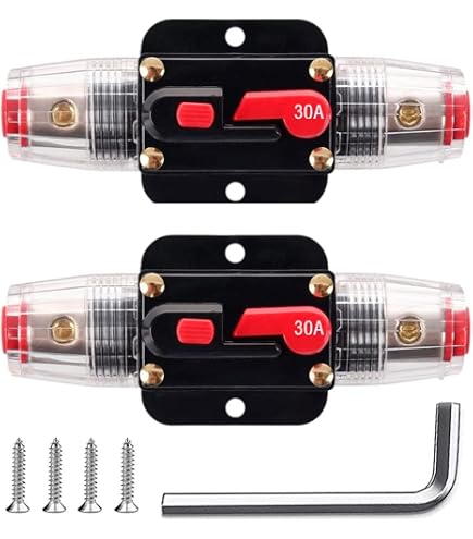 Interruttori Automatici 12V DC 40A, Fusibili per Centri di Carico Interruttori Automatici Fusibile Ripristinabile Reset Manuale per Protezione del Audio per Barche Marine