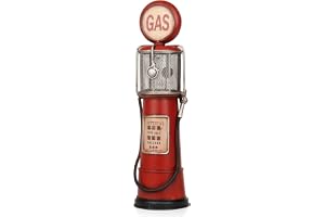 Moritz Sparbössa tappkolumn gas röd 35 cm – smal plåt bensinstation retro