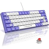 Coverzone AJAZZ AK680 65% Kablolu Hotswap Mekanik Oyun Klavyesi,68 Tuşlu Taşınabilir Anti-Ghosting Klavye,G&ouml;kkuşağı Arkadan A