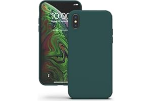 YATWIN für iPhone X Hülle, iPhone XS Hülle, Premium Silikon Handyhülle mit Kameraschutz, Seidig-Weicher Berühren Ultra Dünne Stoßfeste Kratzfeste Schutzhülle, Grün